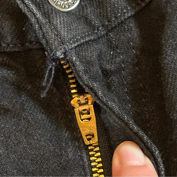 VINTAGE Levis Jeans Mens 33x30 Black 560 Loose Fit Tapered Leg Orange Tab USA - Picture 4 of 8